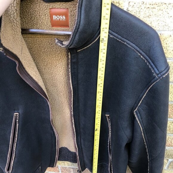Vintage Hugo Boss Shearling Leather Jacket - Picture 12 of 12